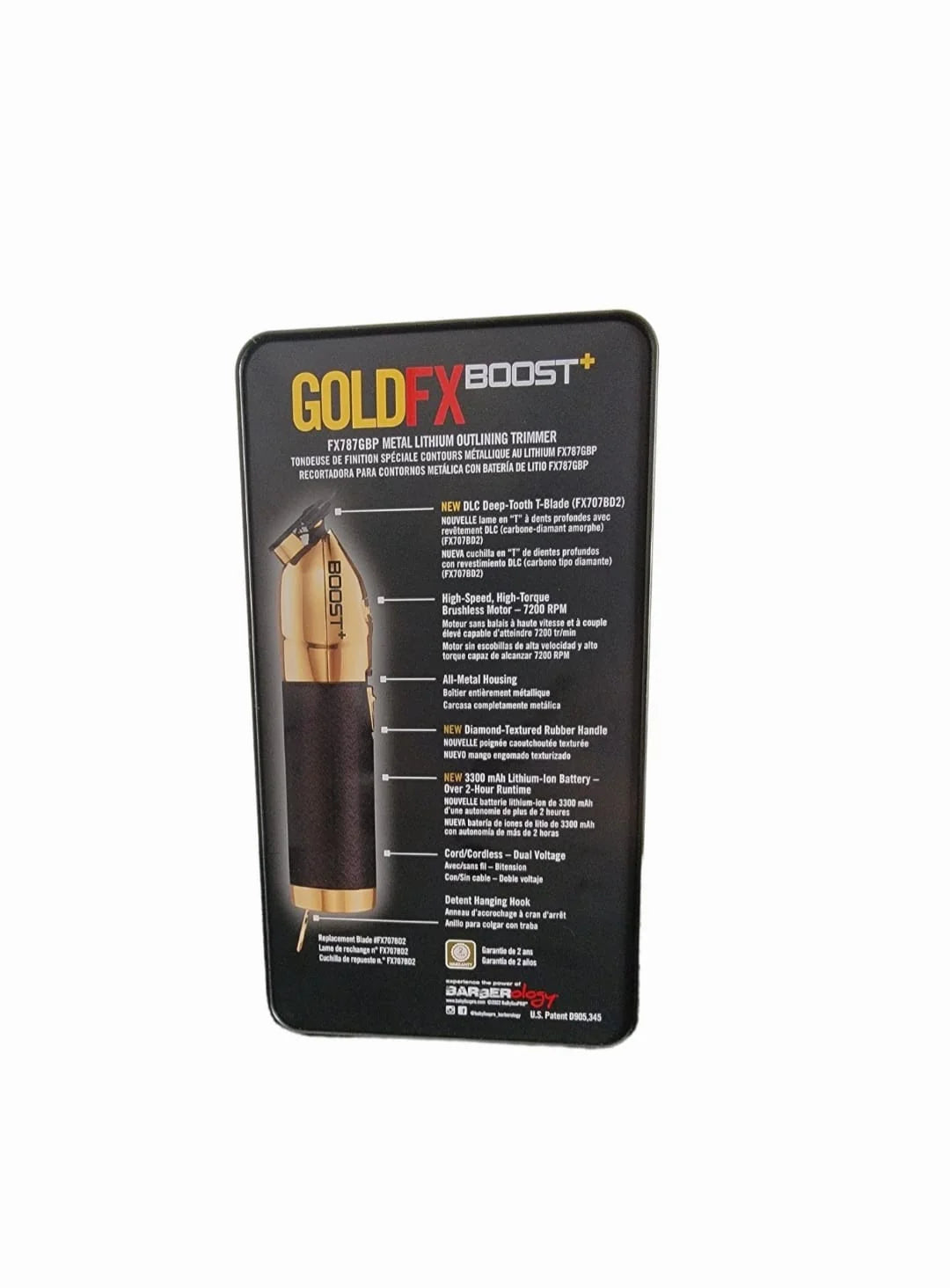 BABYLISSPRO GOLDFX BOOST+ FX787GBP METAL LITHIUM OUTLINING TRIMMER