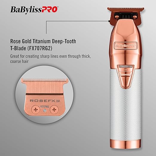 BABYLISS PRO ROSEFX FX787RG METAL LITHIUM OUTLINING TRIMMER