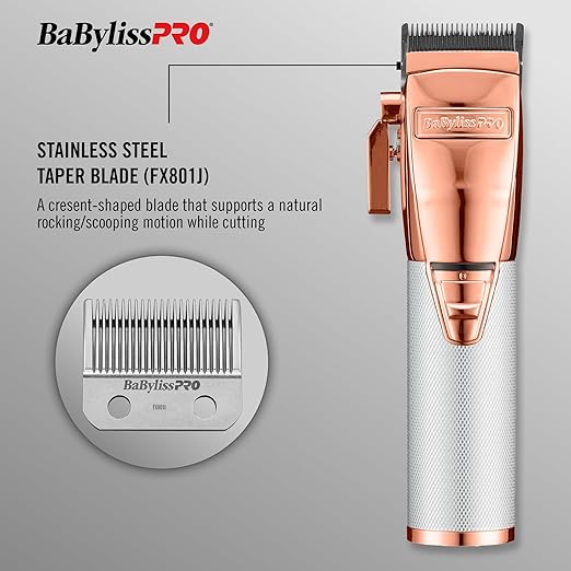 BABYLISS PRO ROSEFX FX870RG METAL LITHIUM CLIPPER