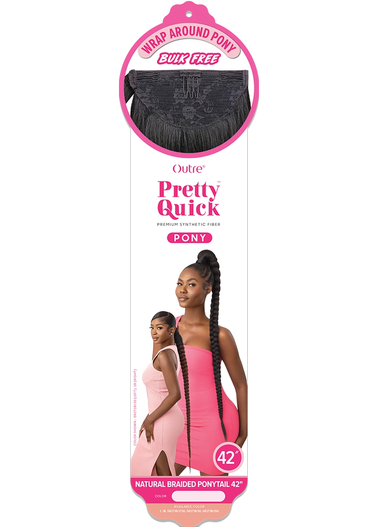OUTRE PRETTY QUICK WRAP PONY - NATURAL BRAIDED PONYTAIL