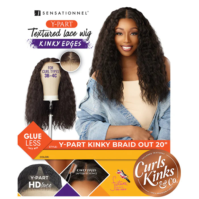 curls kinks & co Y part Kinky Braid Out 20"