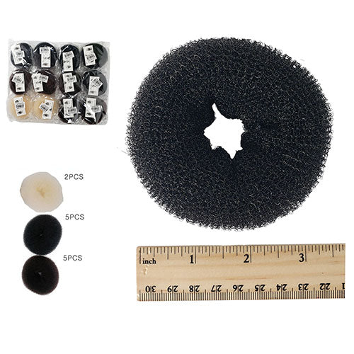 BASIC HAIR ACCS 1DZ -BLK HAIR BUN TWISTER 10g (1PC)