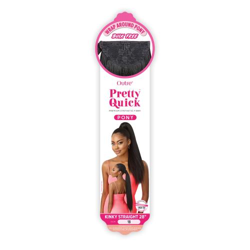 OUTRE PRETTY QUICK WRAP PONY - KINKY STRAIGHT 28"