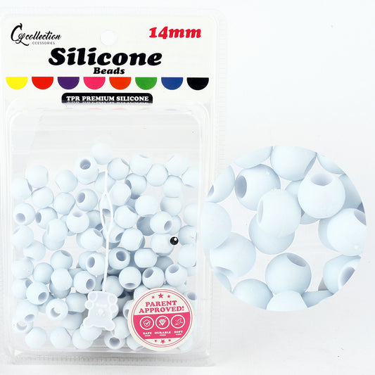 CL SILICONE BEAD 14MM TPR WHITE- 5SBJB120