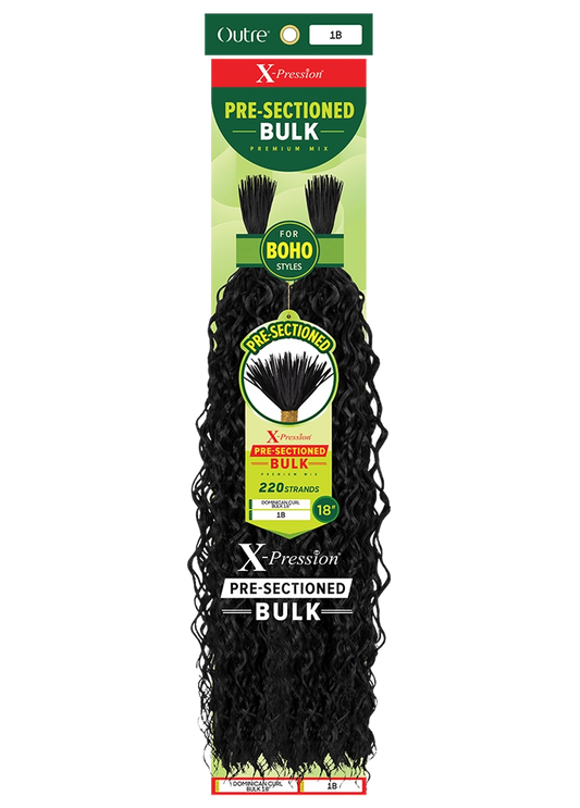 OUTRE X-PRESSION PRE-SECTIONED DOMINICAN CURL BULK 18"