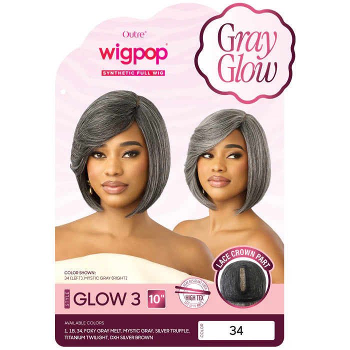 OUTRE WIGPOP GRAY GLOW - GLOW 3