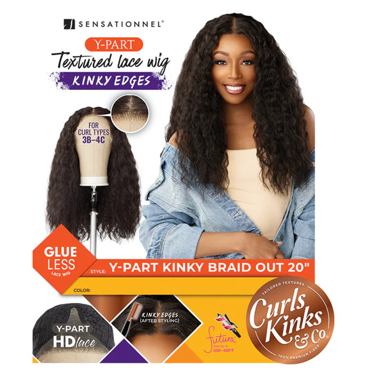 curls kinks & co Y part Kinky Braid Out 20"