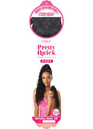OUTRE PRETTY QUICK WRAP PONY NATURAL WAVE 28"
